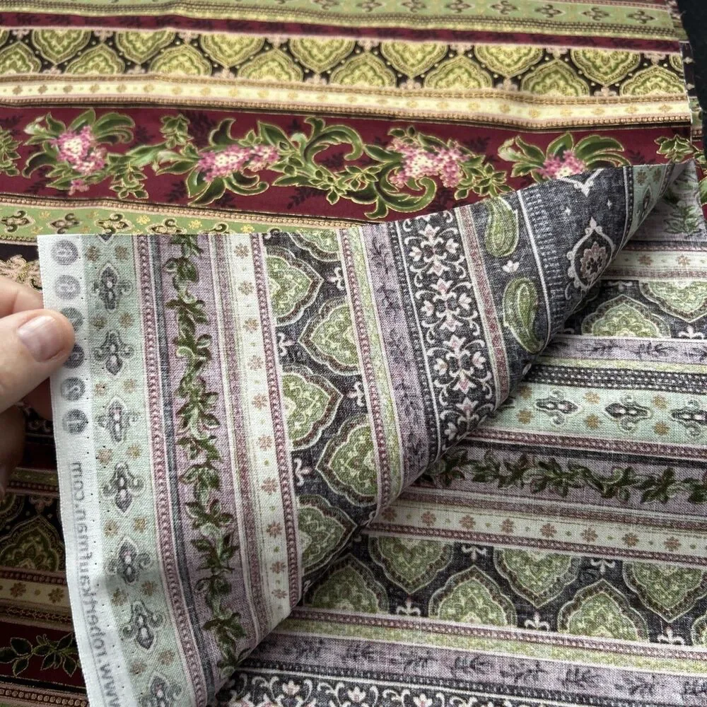La Scala for Robert Kaufman Cotton Quilting Fabric D8535 Paisley Floral 2 Y